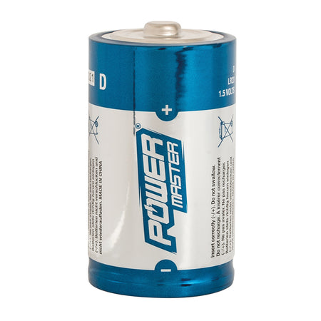 Powermaster - Type D super alkaline batterij LR20, 2 pk.-2