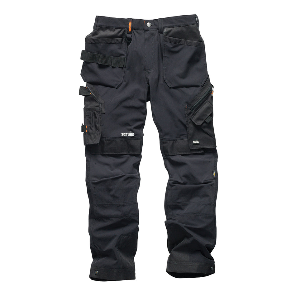 Scruffs - Pro Flex Plus werkbroek met holsterzakken, zwart