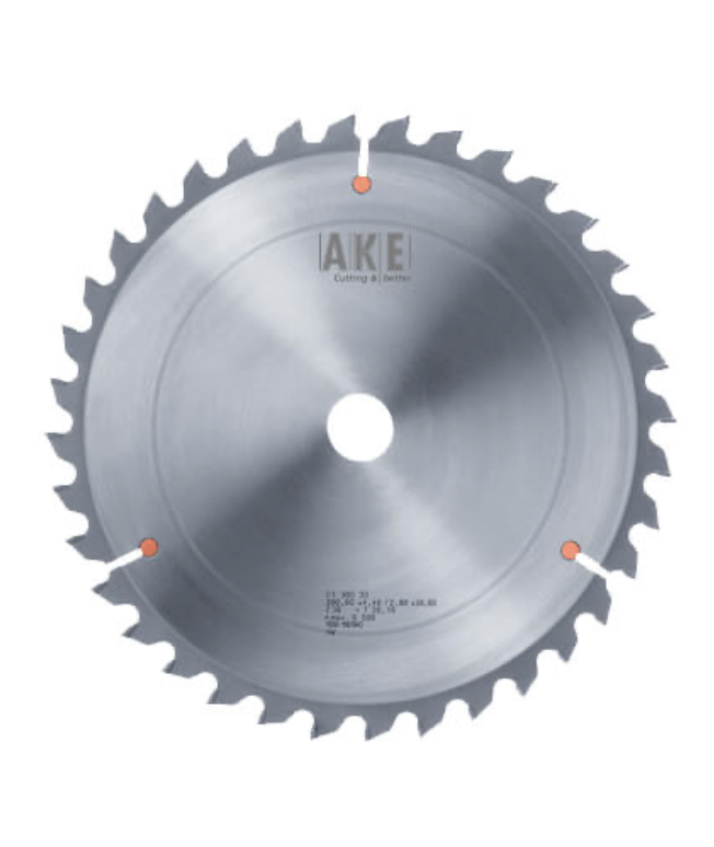 ZAAGBLAD Ø 350 MM, ASGAT 30 MM, B=4,40 MM, Z=42 WISSELTAND NEG., HW Afkorten van massief hout