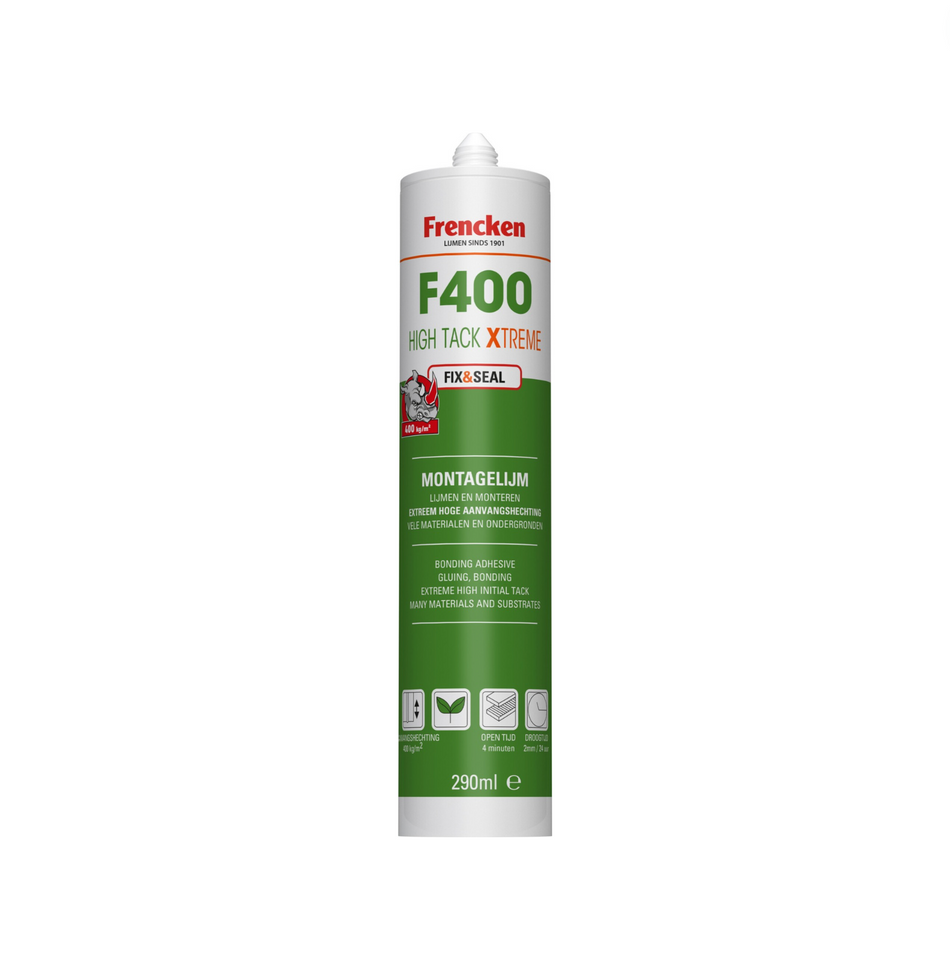 F400 High Tack Xtreme – Fix&Seal montagelijm Koker 290ml (12 stuks)