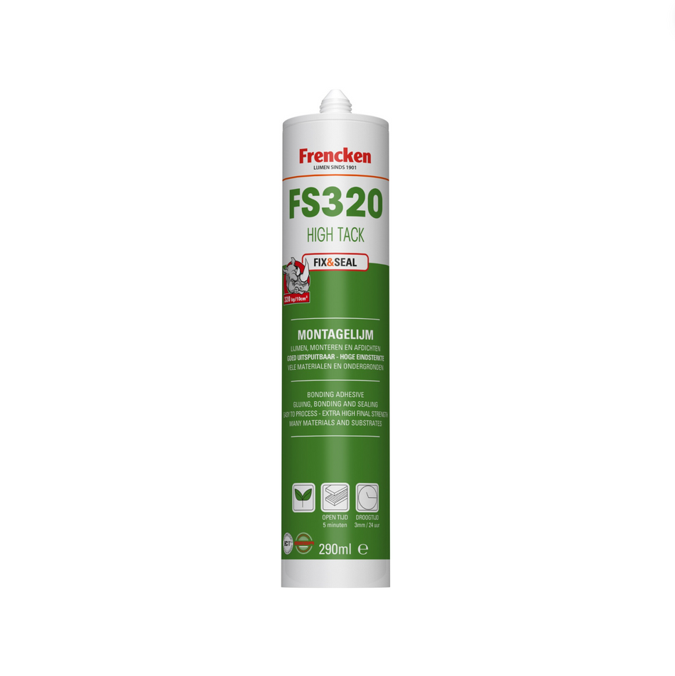 FS320 High Tack – Fix&Seal montagelijm Koker 290ml (12 stuks)