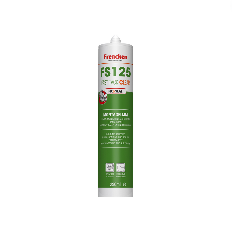 FS125 Fast Tack Clear – Fix&Seal montagelijm Koker 290ml (12 stuks)