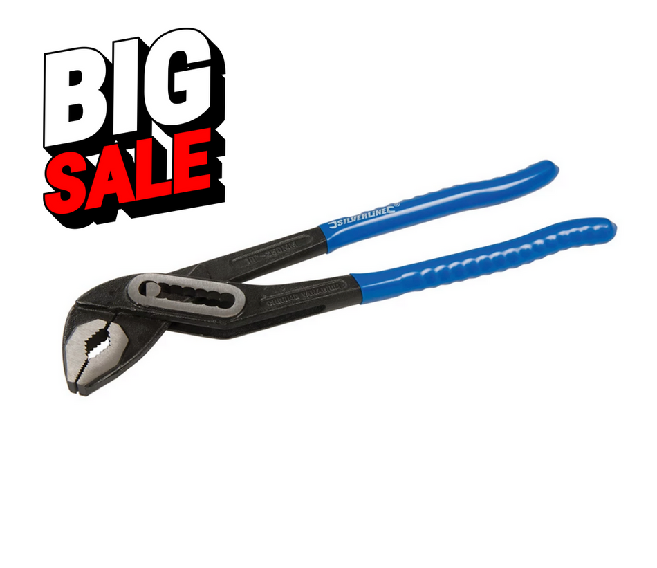 Silverline Slim Jaw Waterpump Pliers  Length 300mm - Jaw 50mm