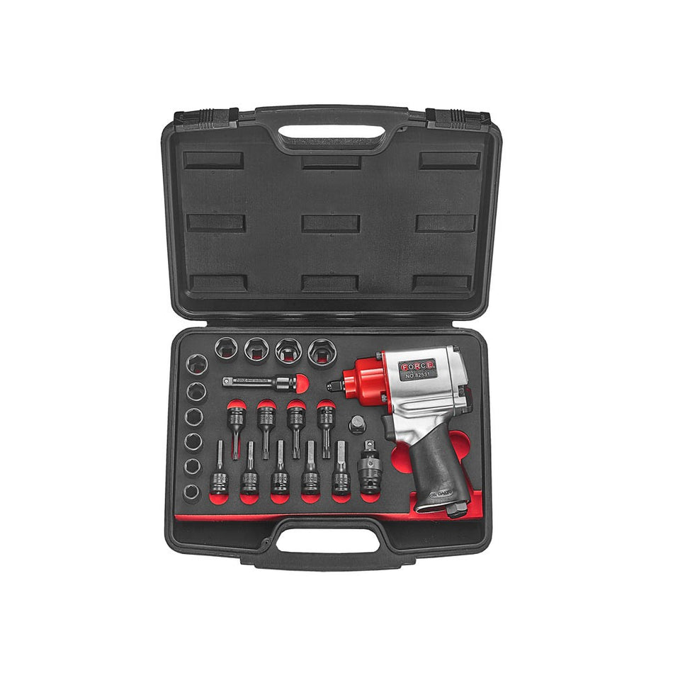 23pc 3/8"DR. Impact wrench & socket set