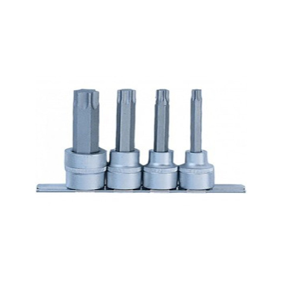 4pc 1/2" star socket bit