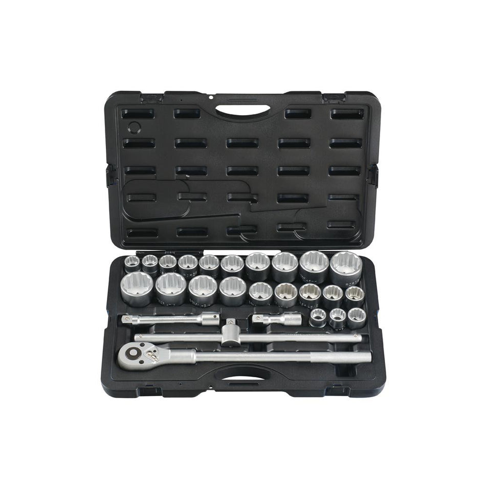 26pc 3/4" 12pt Flank socket set (S&M) -- blow mold case