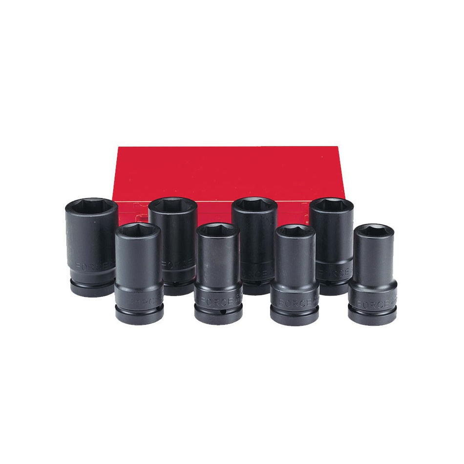 8pc 1" Impact deep socket set (MM)