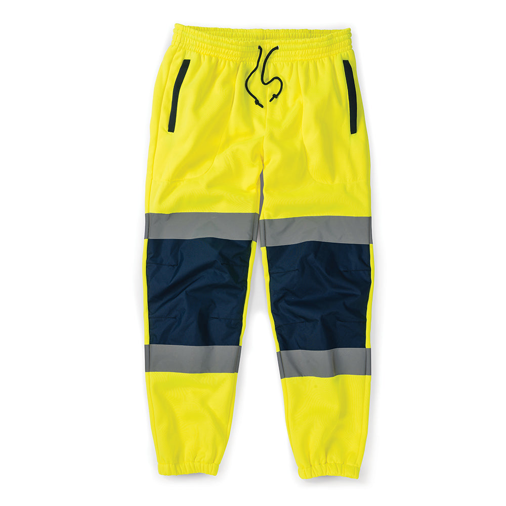 Tough Grit - Tweekleurige Hi-Vis joggingbroek, geel/blauw