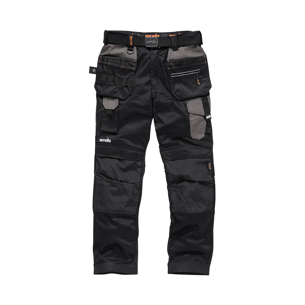 Scruffs - Pro Flex werkbroek met holsterzakken, zwart